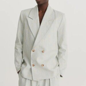 BNWT SS25 KING & TUCKFIELD FLORAL DENIM BLAZER JACKET S